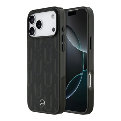 Mercedes для iPhone 17 Pro Max чехол IML Frosted Laurel Leaves Metal Cam Hard Black (MagSafe)