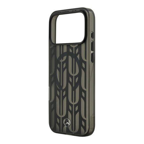 Mercedes для iPhone 17 Pro Max чехол IML Frosted Laurel Leaves Metal Cam Hard Black (MagSafe)