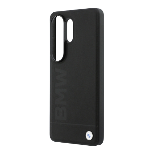 BMW для Galaxy S26 Ultra чехол Signature Leather Logo imprint Metal logo Hard Black (MagSafe)