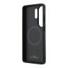 BMW для Galaxy S26 Ultra чехол Signature Leather Logo imprint Metal logo Hard Black (MagSafe)