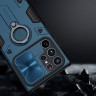 Противоударный чехол Nillkin CamShield Armor для Galaxy S22 Ultra, синий