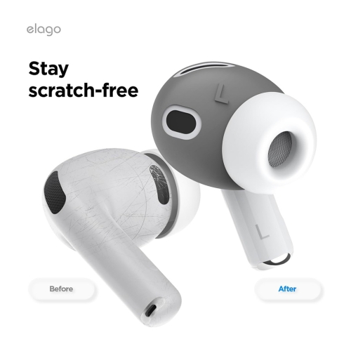 Elago для Airpods Pro 3 накладки на наушники Ear tips Cover Dark grey/White (2 пары)