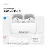 Elago для Airpods Pro 3 накладки на наушники Ear tips Cover Dark grey/White (2 пары)