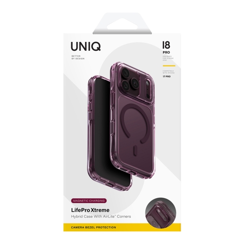 Uniq для iPhone 18 Pro/17 Pro чехол LifePro Xtreme Deep Burgundy (MagSafe)