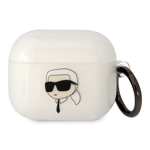 Чехол Lagerfeld TPU with ring NFT Karl для Airpods 3 (2021), прозрачный