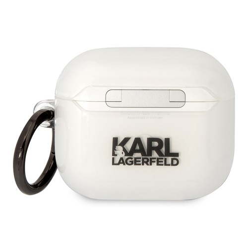 Чехол Lagerfeld TPU with ring NFT Karl для Airpods 3 (2021), прозрачный