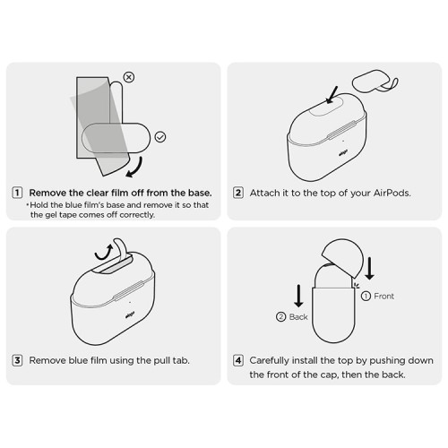 Чехол Elago Clear case для AirPods Pro 2, Deep Purple