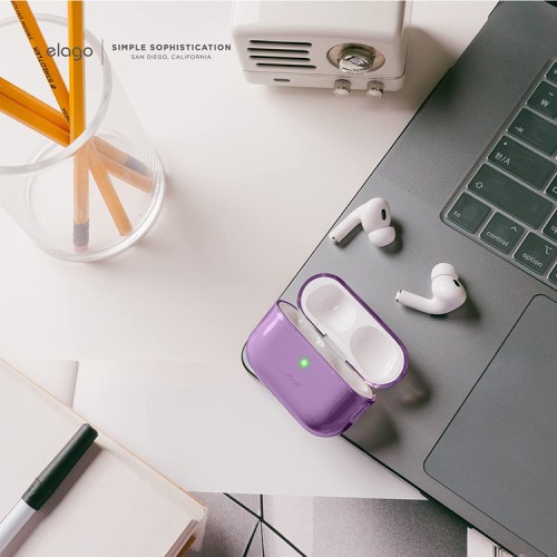 Чехол Elago Clear case для AirPods Pro 2, Deep Purple