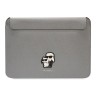 Чехол-папка Lagerfeld Saffiano Sleeve NFT Karl & Choupette для Macbook 13"/14", серебристый