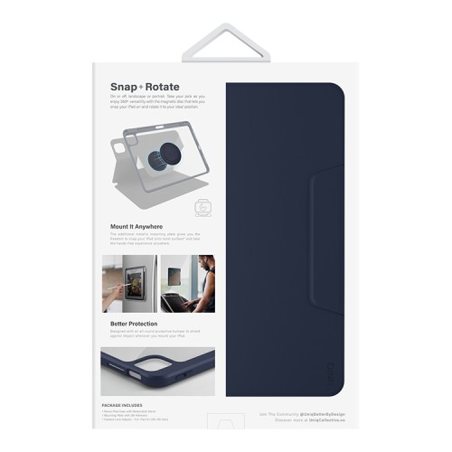 Чехол Uniq ROVUS Magnetic для iPad Pro 11 (2022/21) / Air 10.9 (2022/20), синий