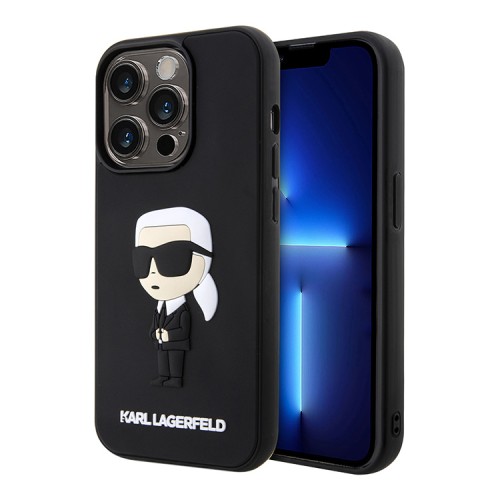 Karl Lagerfeld для iPhone 13 Pro Max чехол 3D Rubber NFT Karl Ikonik Hard Black