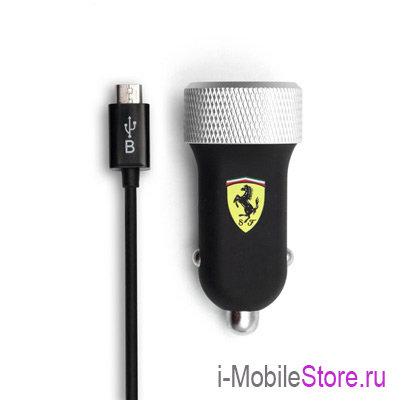 Ferrari для телефона / планшета micro USB, 2.1A, цвет черный FERUCC2UMIBL