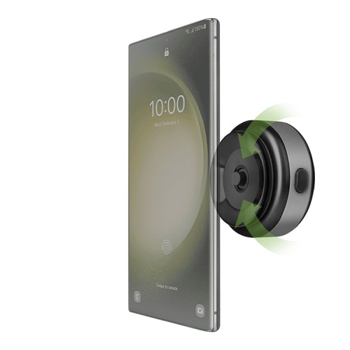 EnergEA Автодержатель-беспроводное ЗУ AirLock Vacuum Mount 15W Air/Dash Gunmetal