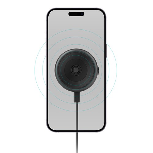 EnergEA Автодержатель-беспроводное ЗУ AirLock Vacuum Mount 15W Air/Dash Gunmetal