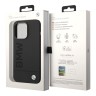 BMW для iPhone 15 Pro чехол Signature Liquid silicone Laser logo Hard Black (MagSafe)