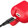 Чехол с беспроводной зарядкой Baseus Wireless Charger для Airpods, красный