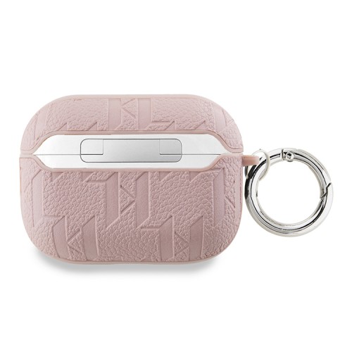 Karl Lagerfeld для Airpods Pro 2 чехол PU Saffiano Monogram with ring NFT Metal Head Choupette Pink
