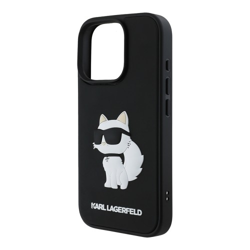 Karl Lagerfeld для iPhone 16 Pro Max чехол 3D Rubber NFT Choupette Black