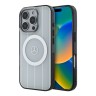 Mercedes для iPhone 16 Pro Max чехол PC/TPU Double layer Crossed lines White (MagSafe)