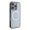 Mercedes для iPhone 16 Pro Max чехол PC/TPU Double layer Crossed lines White (MagSafe)