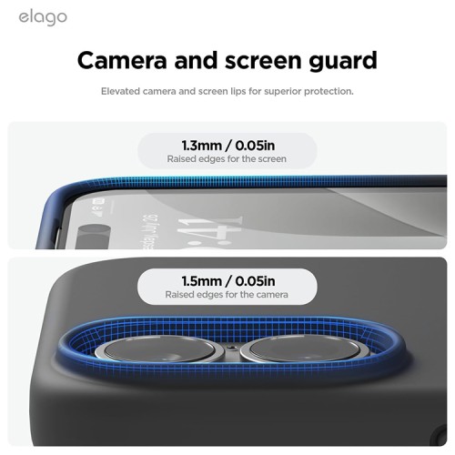 Elago для iPhone 16 чехол Soft silicone (Liquid) Black (MagSafe)