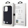 BMW для iPhone 16 Pro чехол Signature PU Full Wrapped Metal logo & Camera Hard Navy (MagSafe)