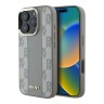 DKNY для iPhone 16 Pro чехол PU Checkered Metal logo Hard Beige (MagSafe)