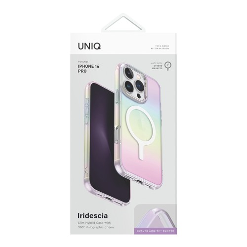Uniq для iPhone 16 Pro чехол Iridescia (hologrophic) Holo Quartz (Magsafe)