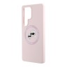 Karl Lagerfeld для Galaxy S25 Ultra чехол Liquid Silicone NFT Karl & Choupette Head Hard Pink (MagSafe)