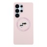 Karl Lagerfeld для Galaxy S25 Ultra чехол Liquid Silicone NFT Karl & Choupette Head Hard Pink (MagSafe)