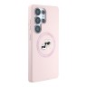 Karl Lagerfeld для Galaxy S25 Ultra чехол Liquid Silicone NFT Karl & Choupette Head Hard Pink (MagSafe)