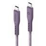 Energea Кабель FLOW USB-C to USB-C PD240W 5A Nanoweave Magnetic tie Purple 1.5m