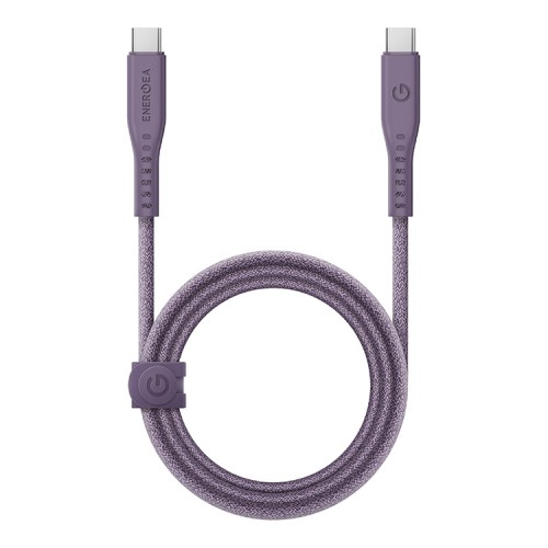 Energea Кабель FLOW USB-C to USB-C PD240W 5A Nanoweave Magnetic tie Purple 1.5m