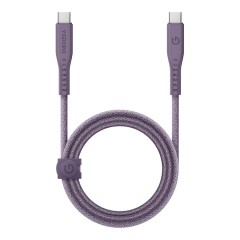 Energea Кабель FLOW USB-C to USB-C PD240W 5A Nanoweave Magnetic tie Purple 1.5m