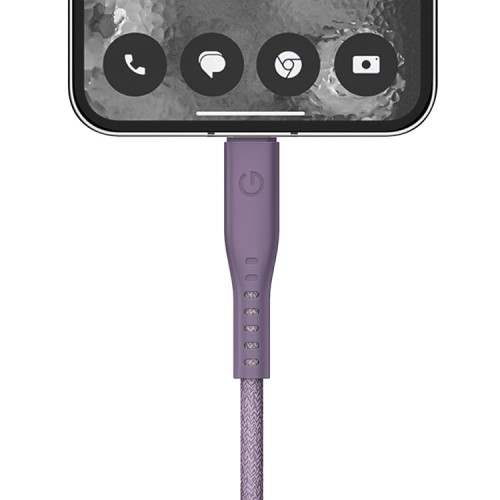 Energea Кабель FLOW USB-C to USB-C PD240W 5A Nanoweave Magnetic tie Purple 1.5m