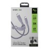 Energea Кабель FLOW USB-C to USB-C PD240W 5A Nanoweave Magnetic tie Purple 1.5m