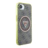 Guess для iPhone 16e чехол PC/TPU 4G Glitter Triangle logo Browm (MagSafe)