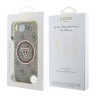 Guess для iPhone 16e чехол PC/TPU 4G Glitter Triangle logo Browm (MagSafe)