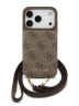 Guess для iPhone 17 Pro чехол Crossbody cardslots magnetic 4G Hard Brown