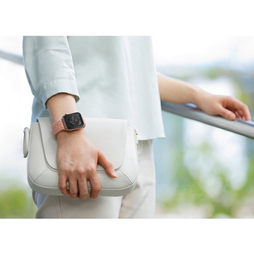 Ремешок Uniq ASPEN Strap Braided для Apple Watch 49-46-45-44 мм, розовый