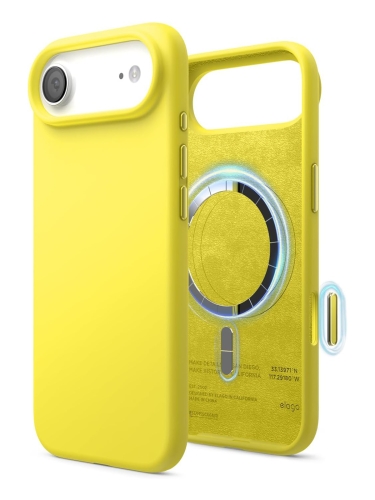 Elago для iPhone Air чехол Magnetic Silicone Neon Yellow (MagSafe)