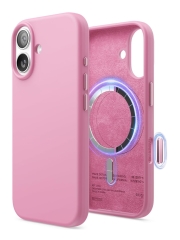 Elago для iPhone 17 чехол Magnetic Silicone Hot Pink (MagSafe)
