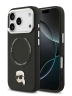 Karl Lagerfeld для iPhone 17 Pro Max чехол PU NFT Karl head Metal pin & Camera Hard Black (MagSafe)