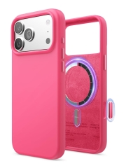 Elago для iPhone 17 Pro Max чехол Magnetic Silicone Ice Red (MagSafe)