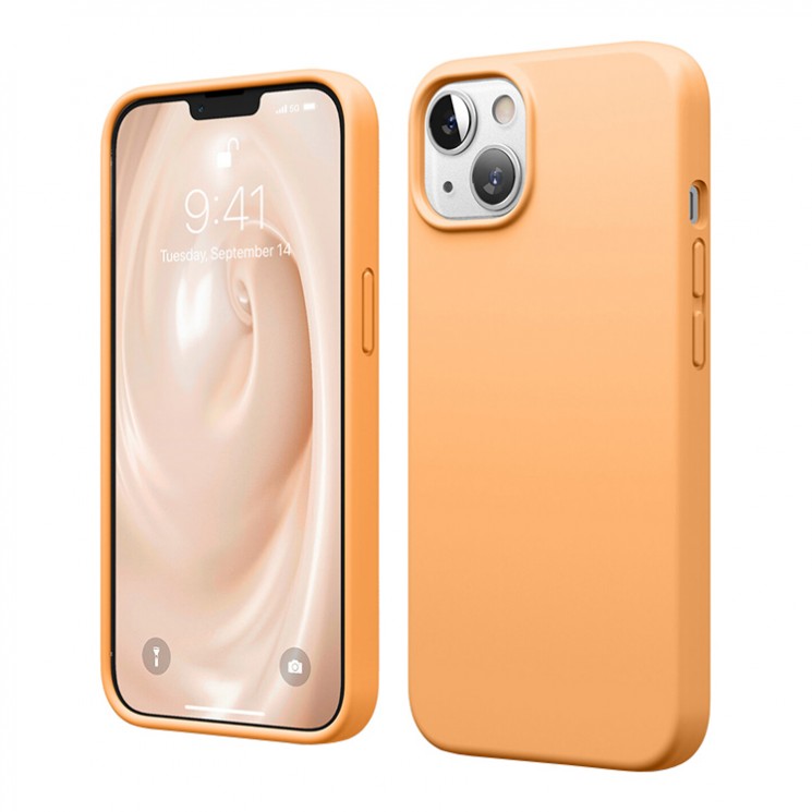 Чехол Elago Soft Silicone для iPhone 13, оранжевый