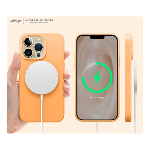 Чехол Elago Soft Silicone для iPhone 13, оранжевый