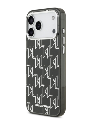 Karl Lagerfeld для iPhone 17 Pro Max чехол IML KL Monogram Metal camera Hard Black (MagSafe)