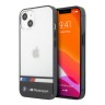 Чехол BMW Motorsport Tricolor Stripe Hard Transparent для iPhone 13, черный