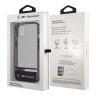 Чехол BMW Motorsport Tricolor Stripe Hard Transparent для iPhone 13, черный