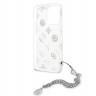 Чехол Guess Peony Hard Transparent +Silver hand chain для iPhone 13 Pro, серебристый